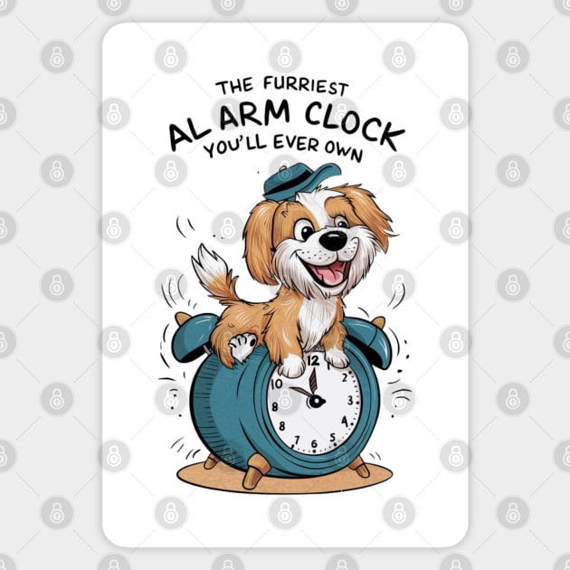 Golden Retriever Dog Funny Alarm Clock Sticker by Sniffist Gang